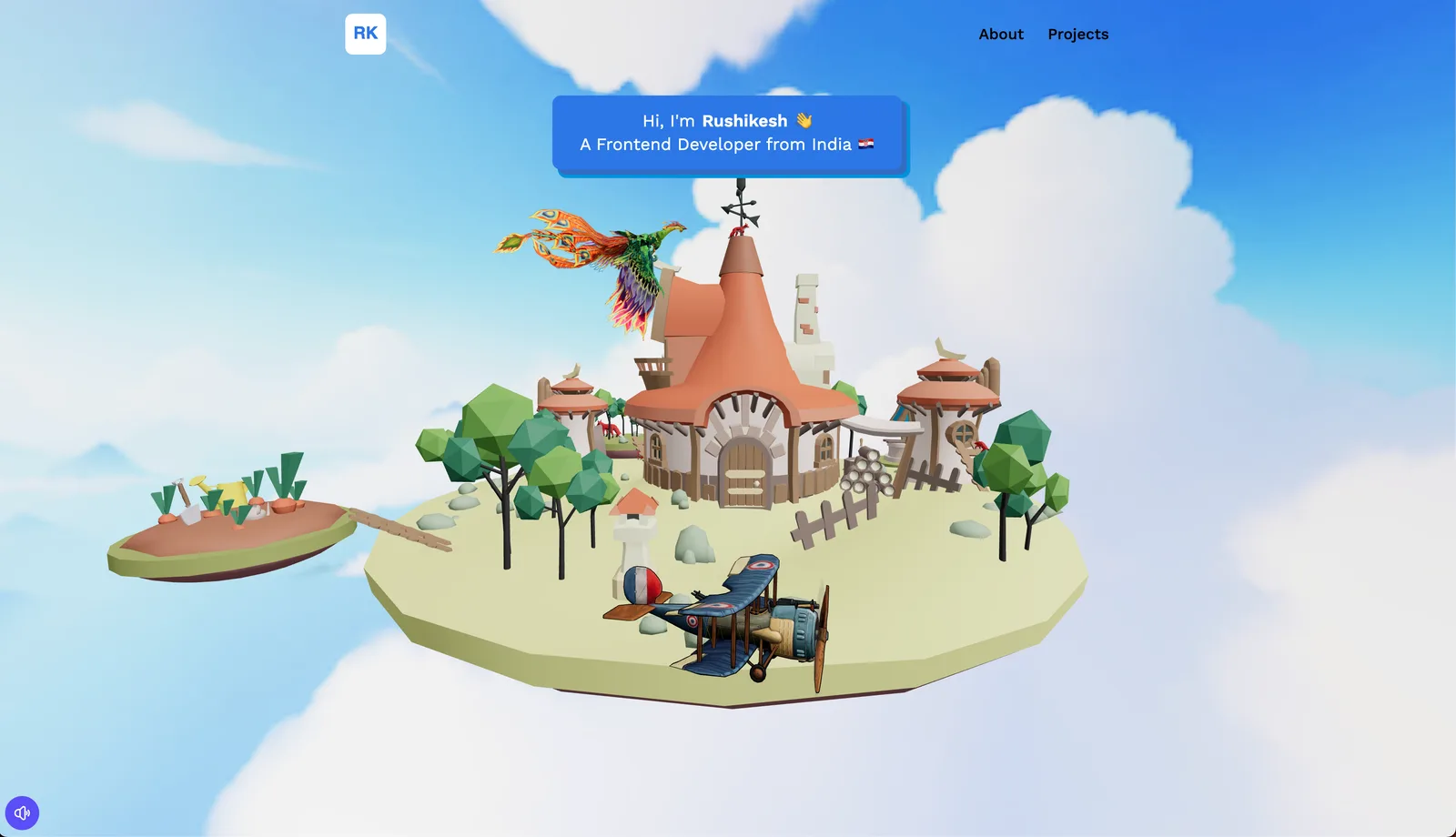 Screenshot of Old Portfolio
